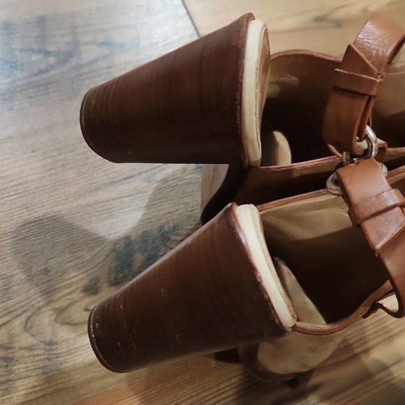 Rag & Bone Wyatt Leather Peep Toe Block Heel Bootie Rich Mom Old MoneyTan 38 - Picture 8 of 8